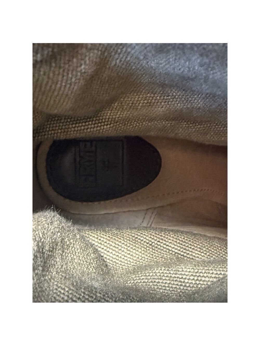 FRYE Boots Women 7M Harlow Brown Leather And Canvas - Picture 6 of 14